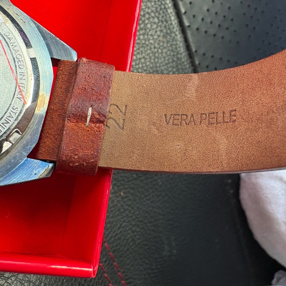Vintage out of order burnt orange men’s watch - Picture 6 of 7